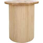 Kiefer Side End Table in Rattan & Wood